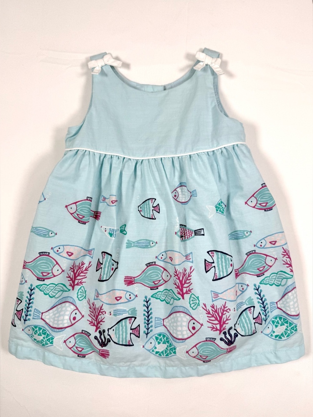 GYMBOREE Baby Under The Sea Fish Print Sundress 3-6M Discontinued Hard to Find